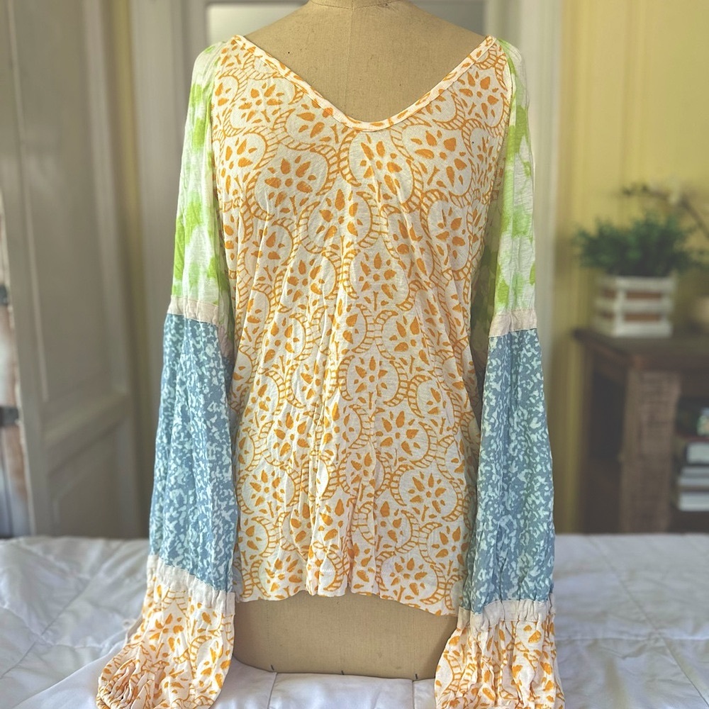 Free People Multicolor Bohemian Blouse